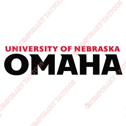 Nebraska Omaha Mavericks Customize Temporary Tattoos Stickers NO.5389